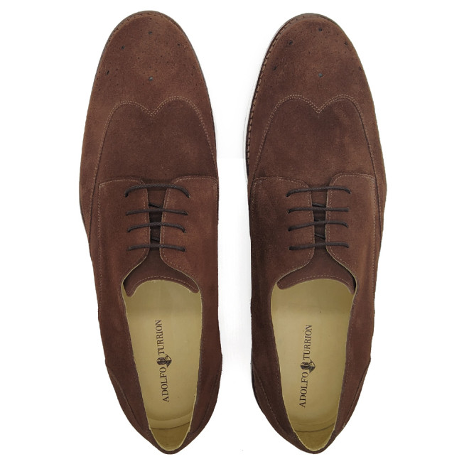 Sapato Masculino Derby Ayala Camurça Café