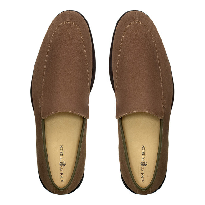 Sapato Masculino Loafer Allambra Camurça Oliva