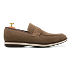 Sapato Casual Loafer Turre Camurça Oliva