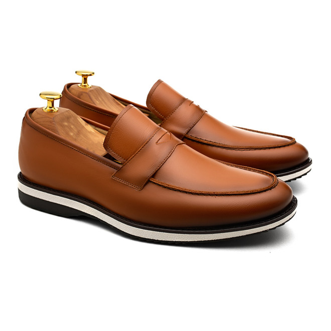 Sapato Masculino Loafer Turre Caramelo