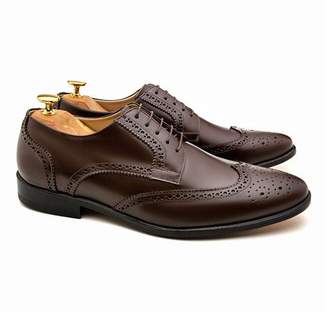 Sapato Social Derby Brogue Barceo Café