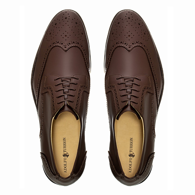 Sapato Social Derby Brogue Barceo Café