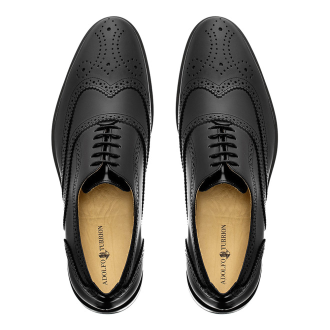 Sapato Social Brogue Málaga Preto