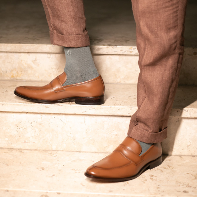 Sapato Social Loafer Alicante Whisky